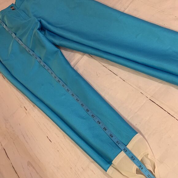 Vintage 80s CB Sports Ladies 12 Stirrup Ski Pants Blue Helanca Norway Retro snow - Picture 16 of 16